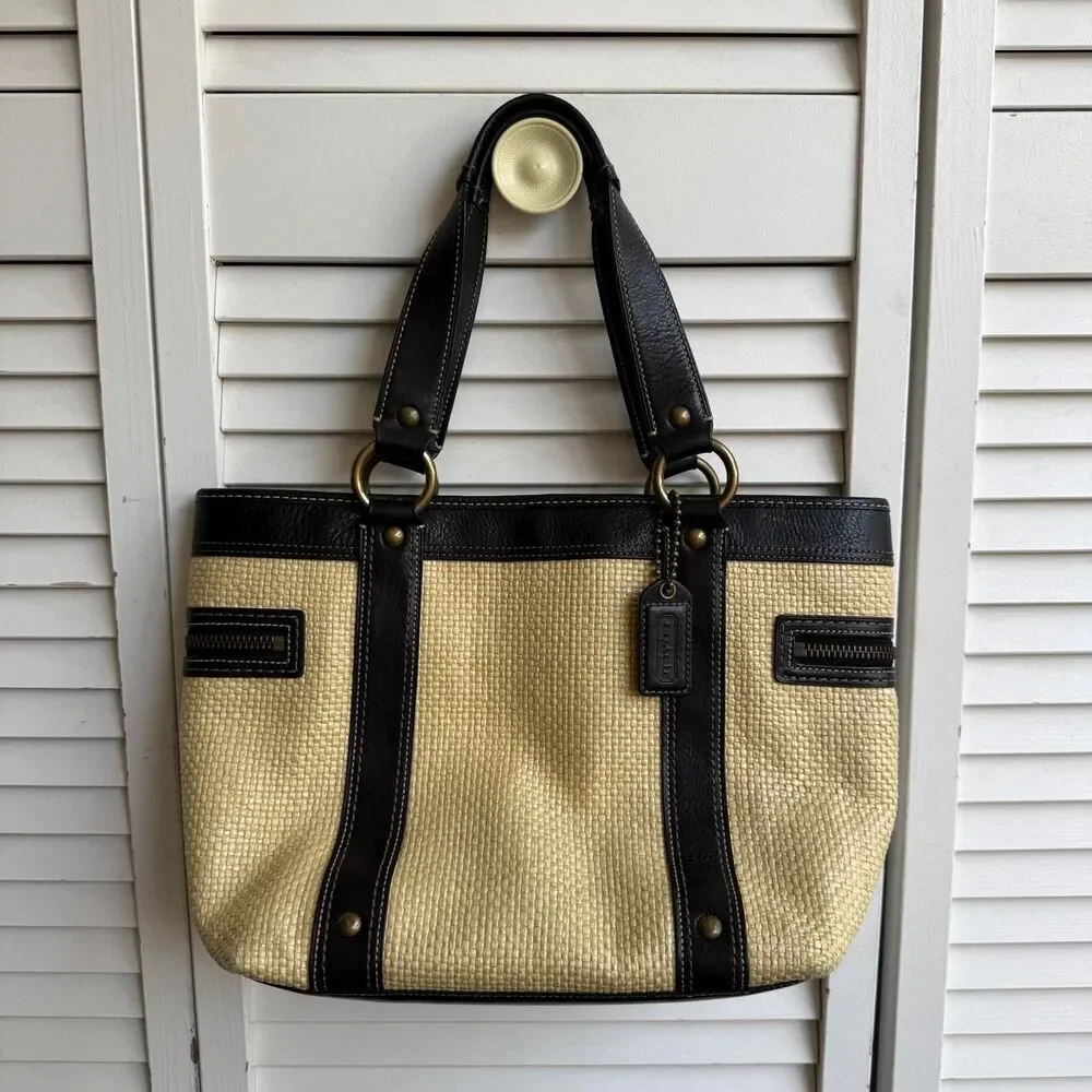 Coach Women's Tan and Black Bag